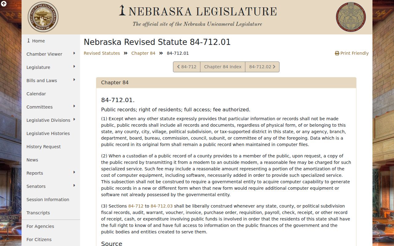 Brule criminal record access definition statute
