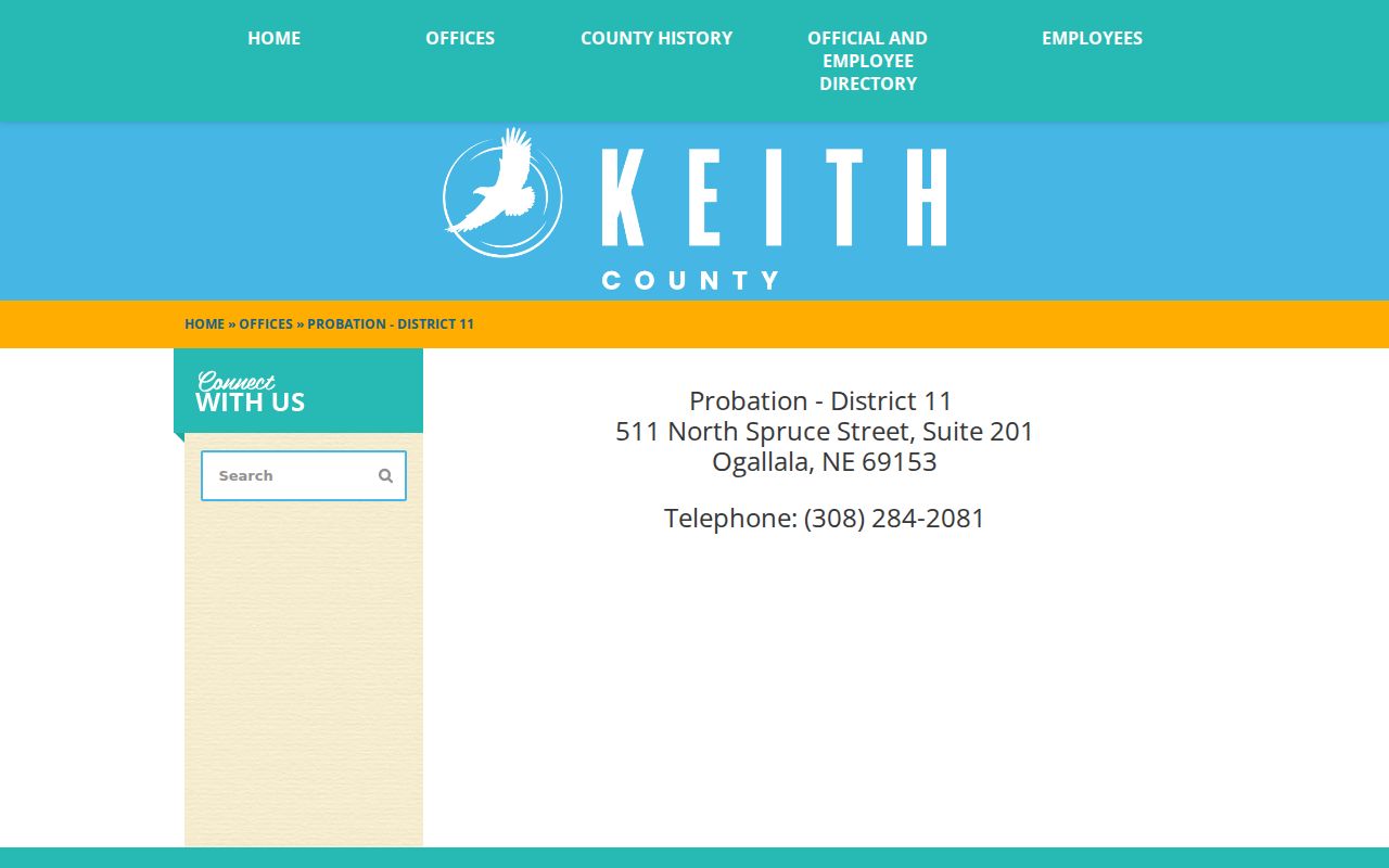 Keith County arrest case supervision through the District 11 probation office