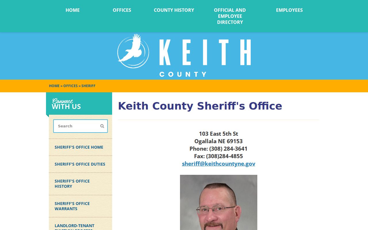 Keith County arrest records from the official sheriff office page