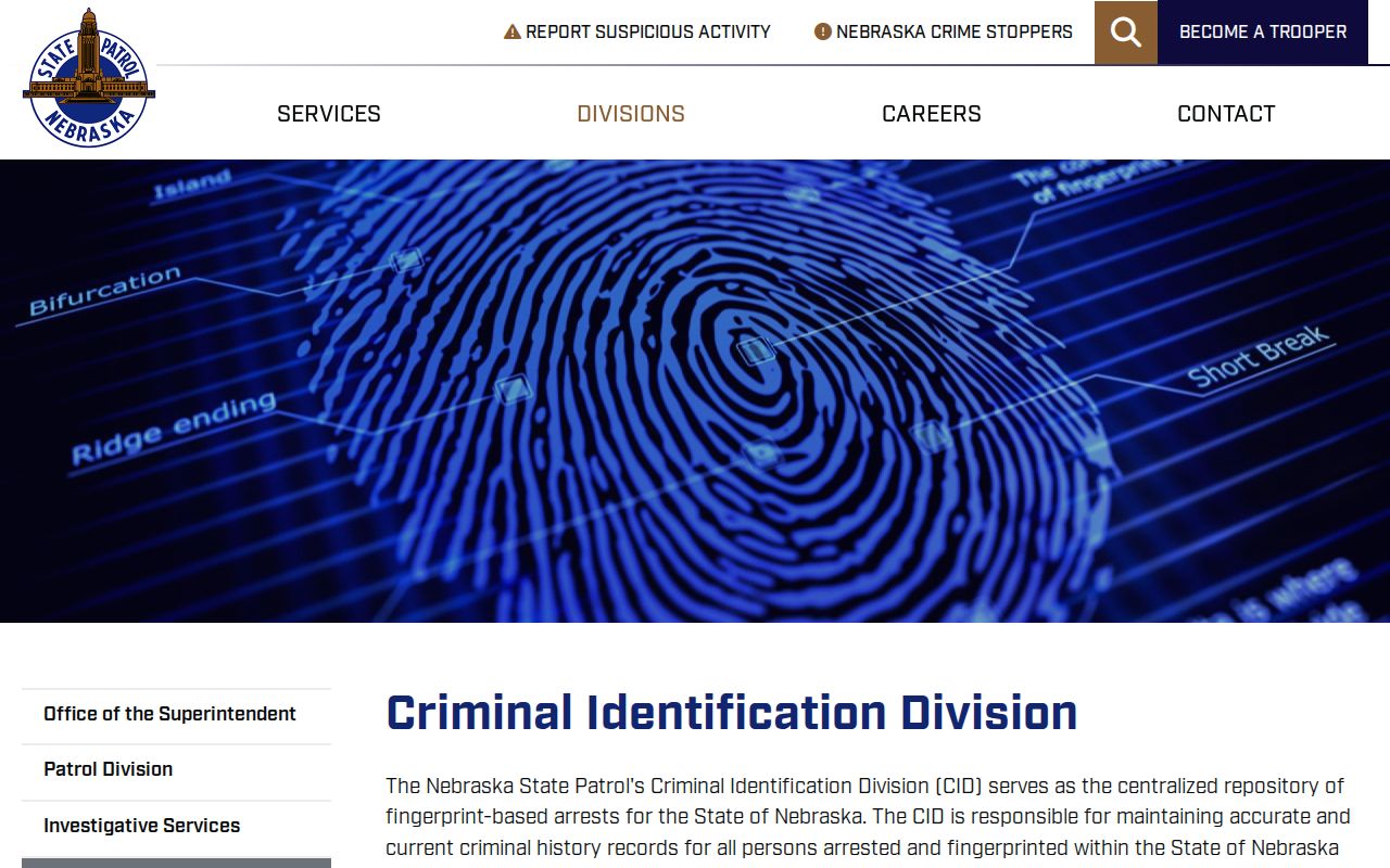 Nebraska repository for Keith County criminal history records