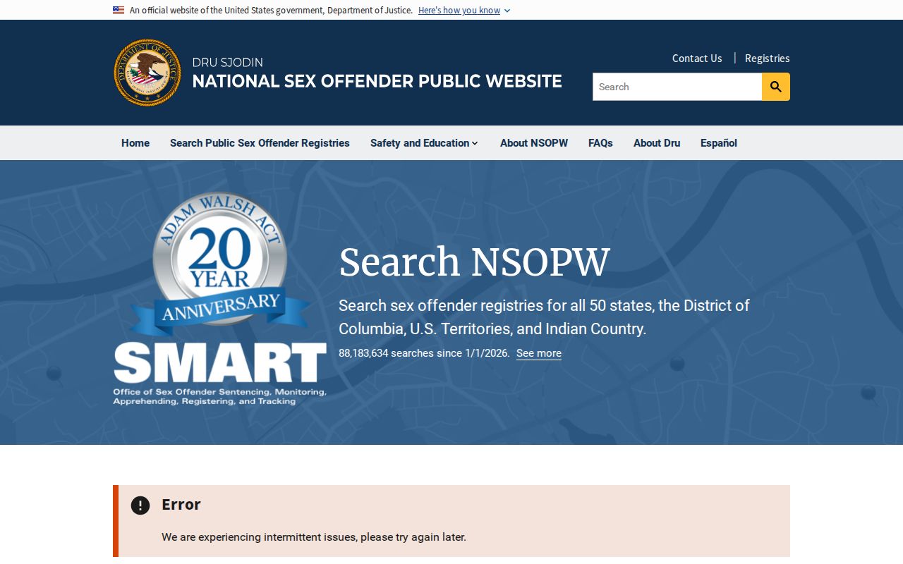 Keith County sex offender lookup through national registry search